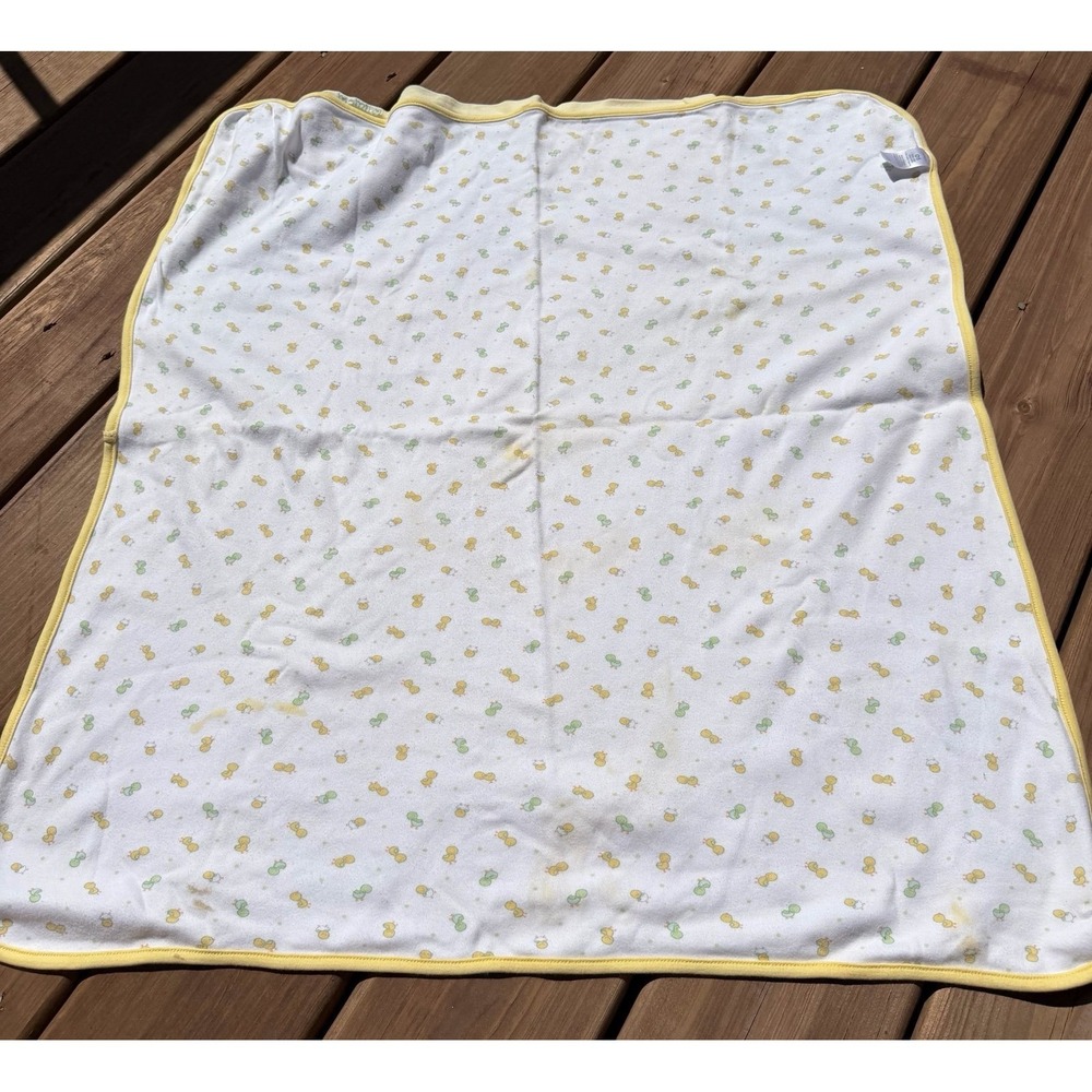 Carter's Baby Blanket Yellow Duck Print Security Receiving Blanket Lovey Y2K